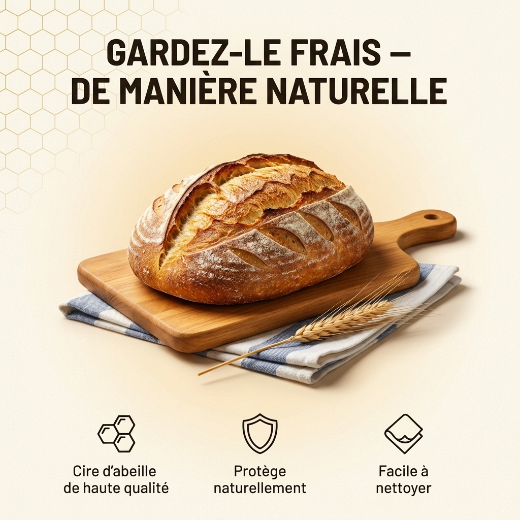 Sacs Melliva Premium en cire d'abeille & coton 100 % — Lavables, pour une conservation naturelle